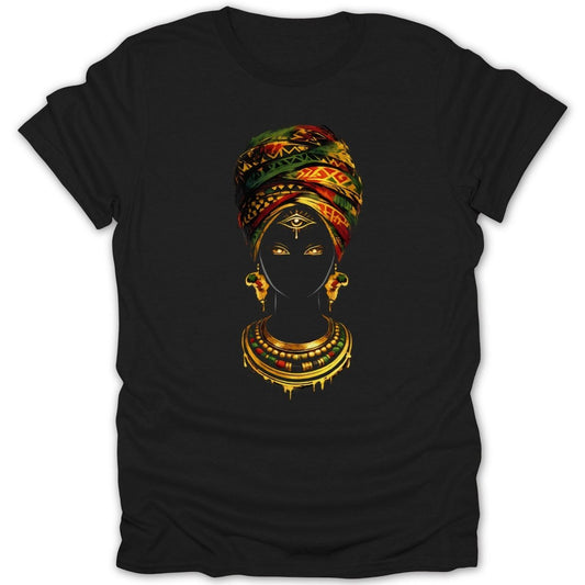 Afrocentric Goddess Abstract Headwrap Tee - Zion Threadz