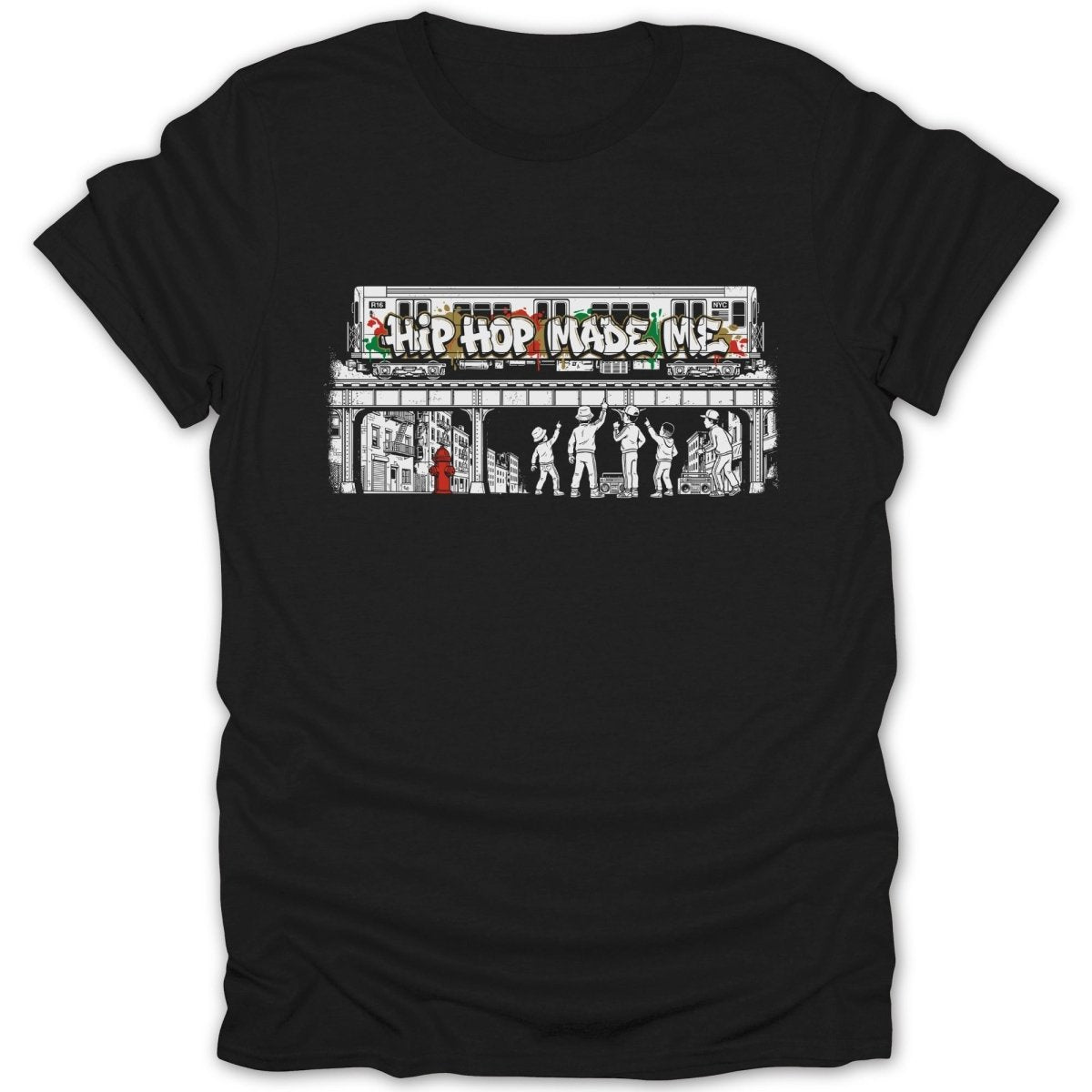 Hip Hop Made Me Graffiti Train Tee - Zion Threadz