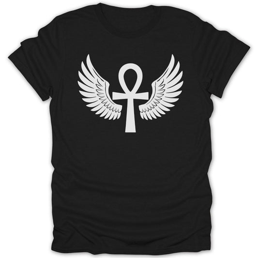 Winged Ankh Symbol Tee - Zion Threadz