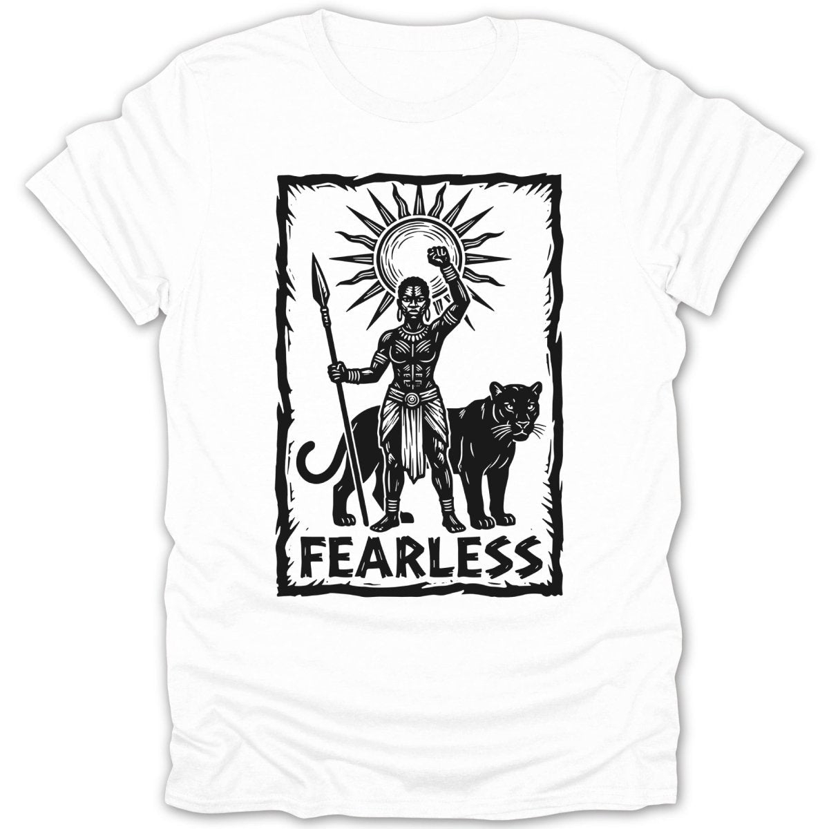 Queen with Panther Fearless Tee - Zion Threadz