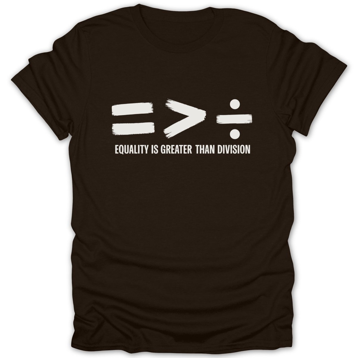 Equality Greater Than Division BW Tee - Zion Threadz