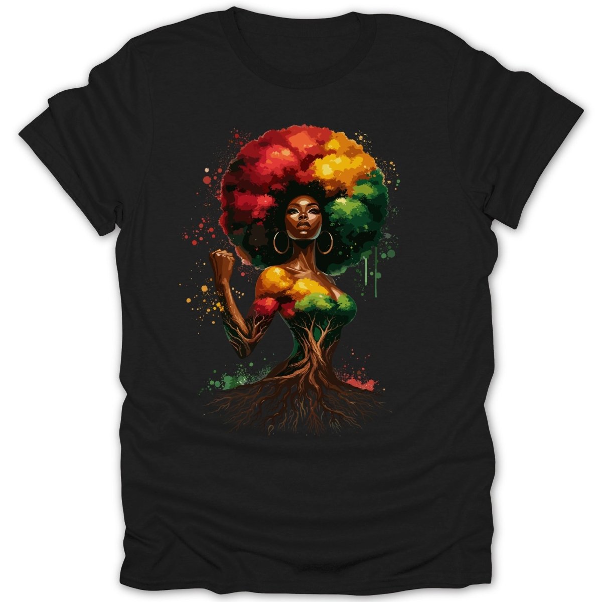 Afro Tree Woman 2 Tee - Zion Threadz