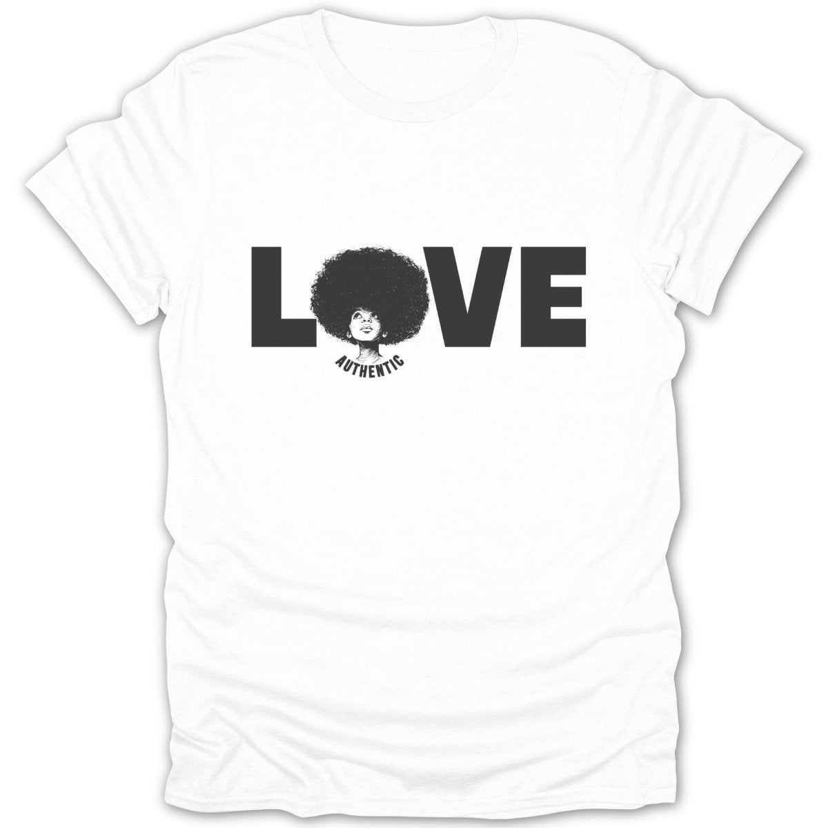 Authentic Love Afro Girl Tee - Zion Threadz