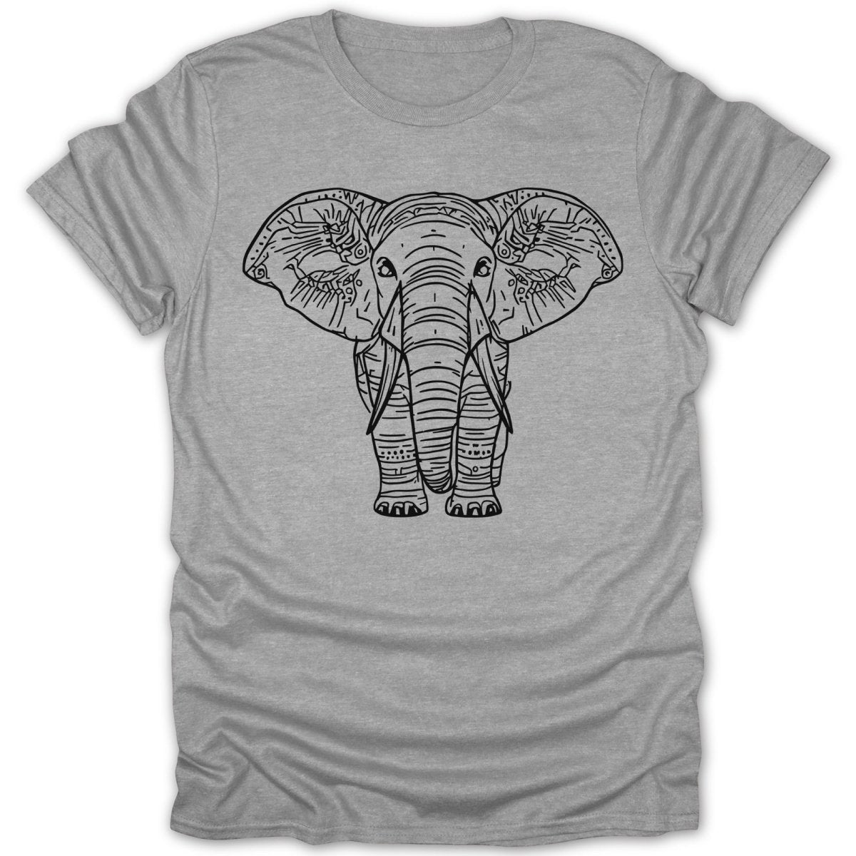 Elegant Elephant Line Art Tee - Zion Threadz