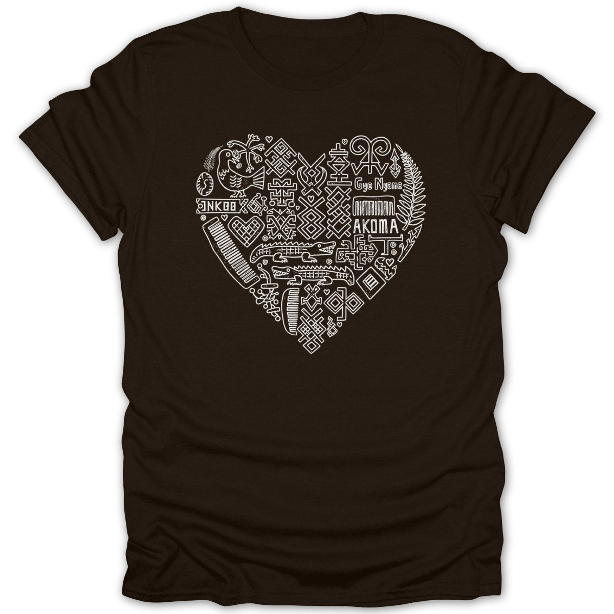 Adinkra Symbols Heart Tee - Zion Threadz