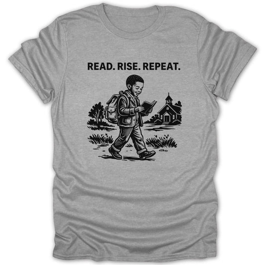 Black Boy Read Rise Repeat Tee - Zion Threadz