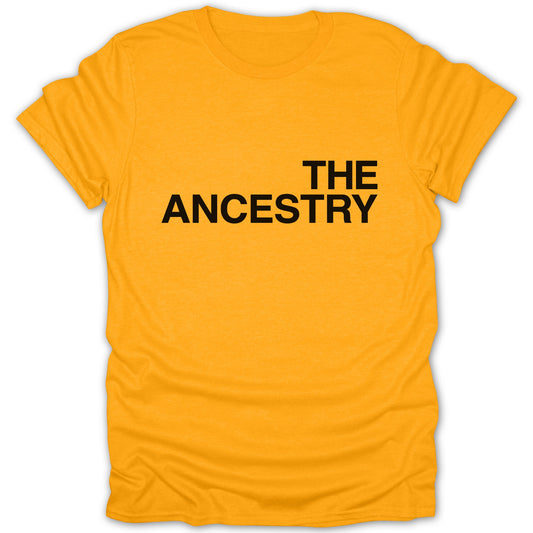 The Ancestry Bold Text Yellow Graphic Tee