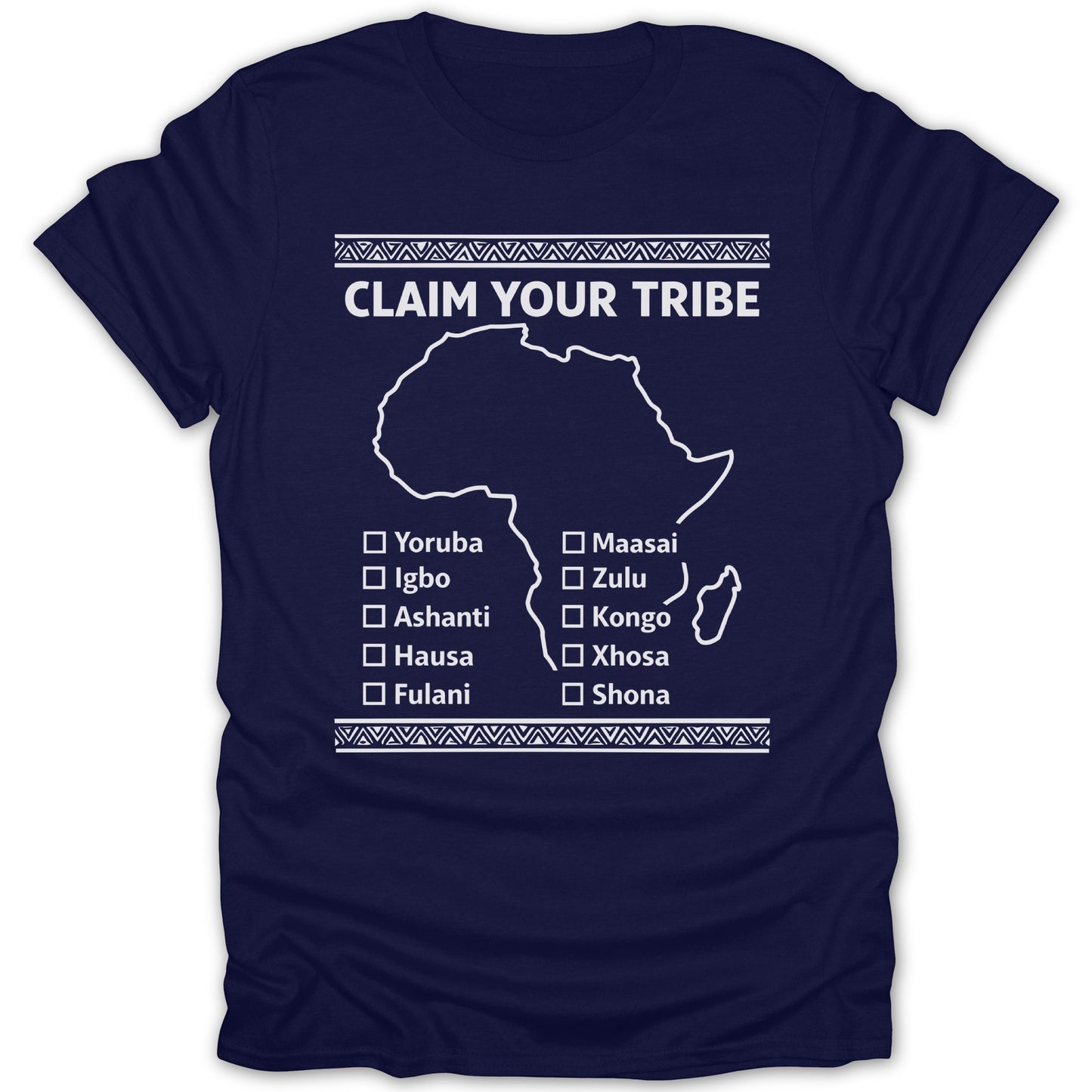 Claim Your Tribe African Heritage Map T-shirt