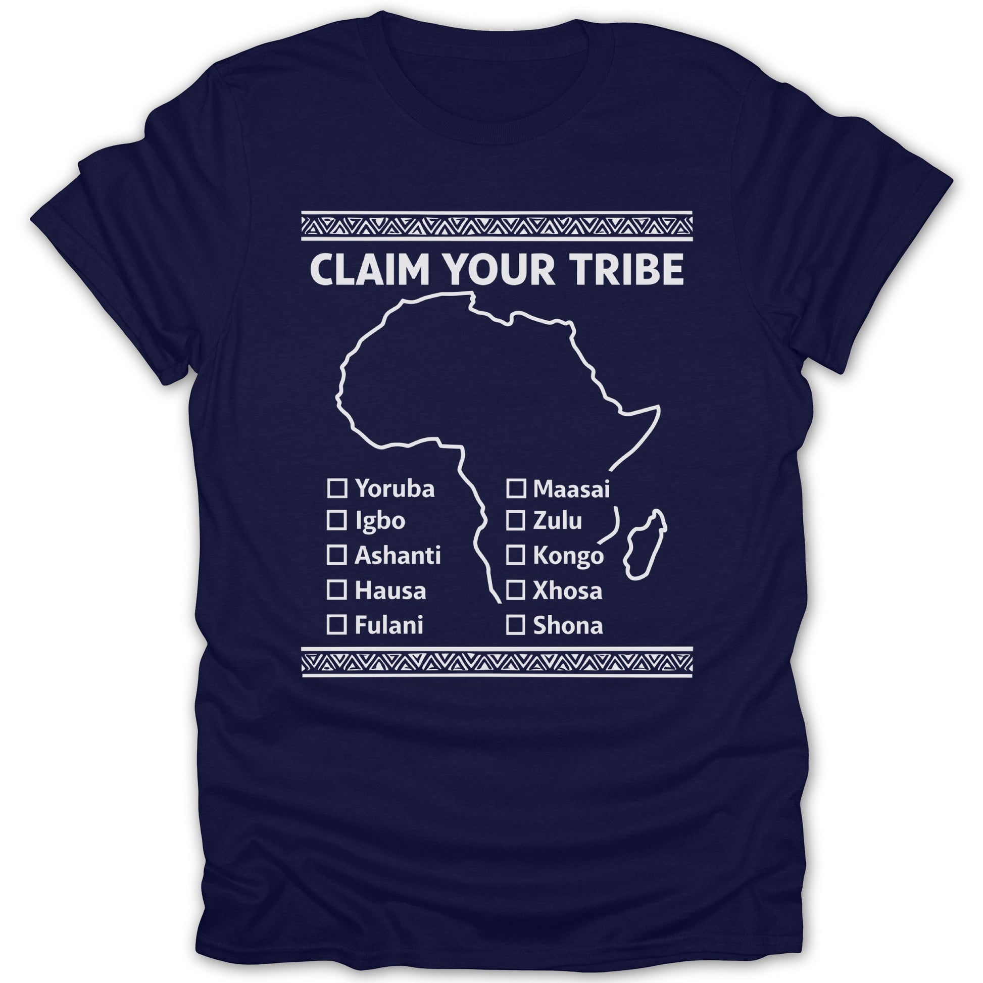 Claim Your Tribe African Heritage Map T-shirt