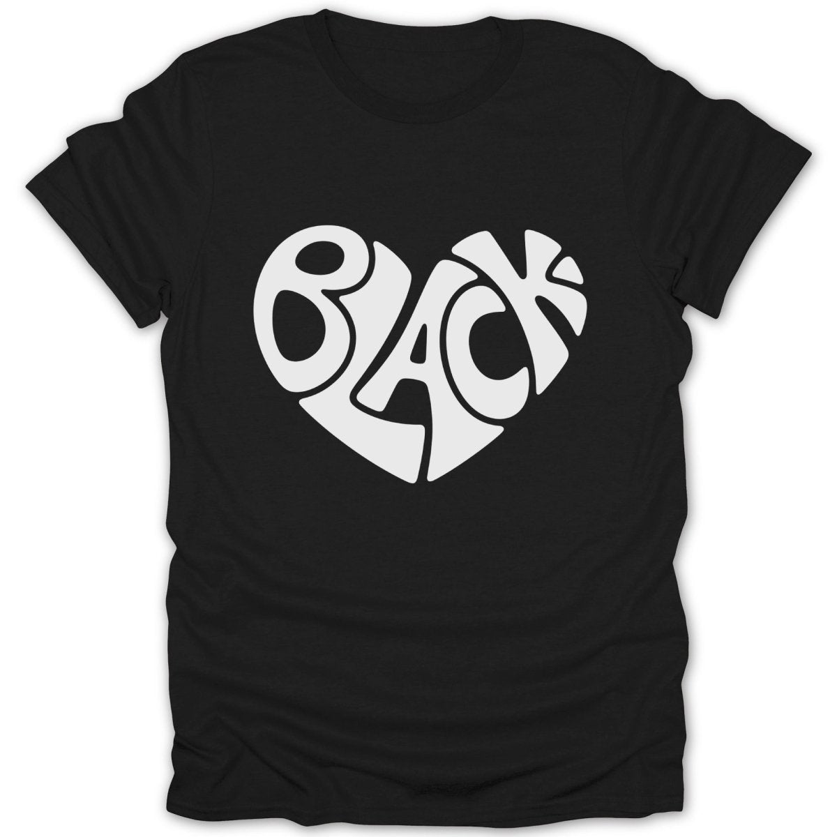 Black Love Heart Tee - Zion Threadz