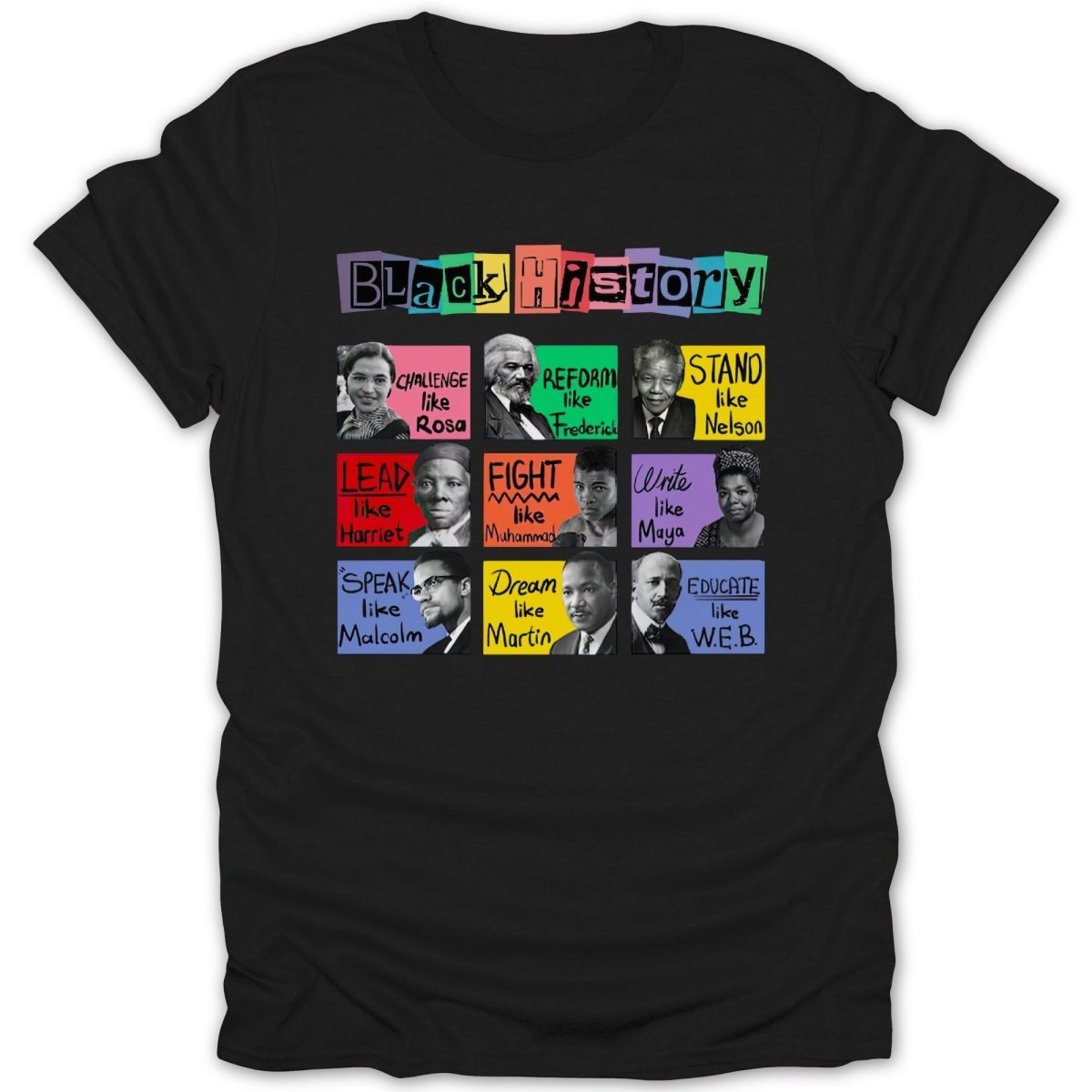 Black History Month Famous Leaders Tee - Zion Threadz