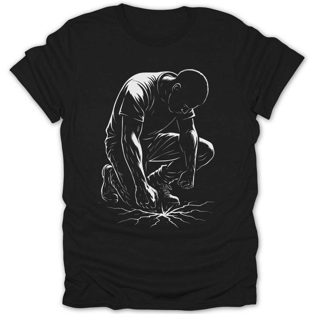 Black Man Fractured Earth Tee - Zion Threadz