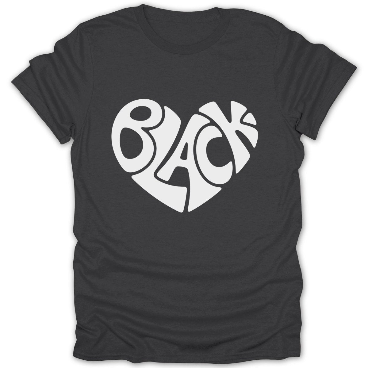 Black Love Heart Tee - Zion Threadz