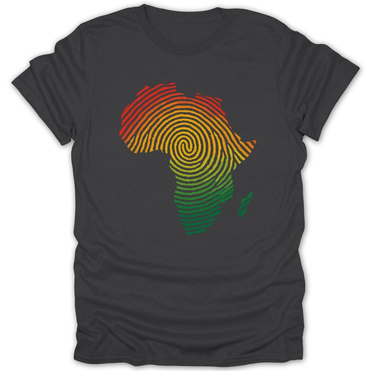 Africa Continent Fingerprint Color Tee - Zion Threadz