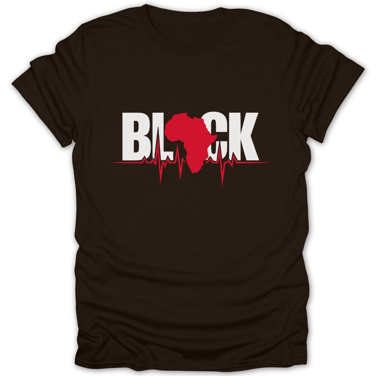 Black Africa Heartbeat Tee - Zion Threadz