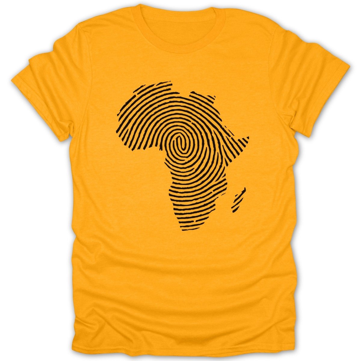 Africa Continent Fingerprint Black & White Tee - Zion Threadz