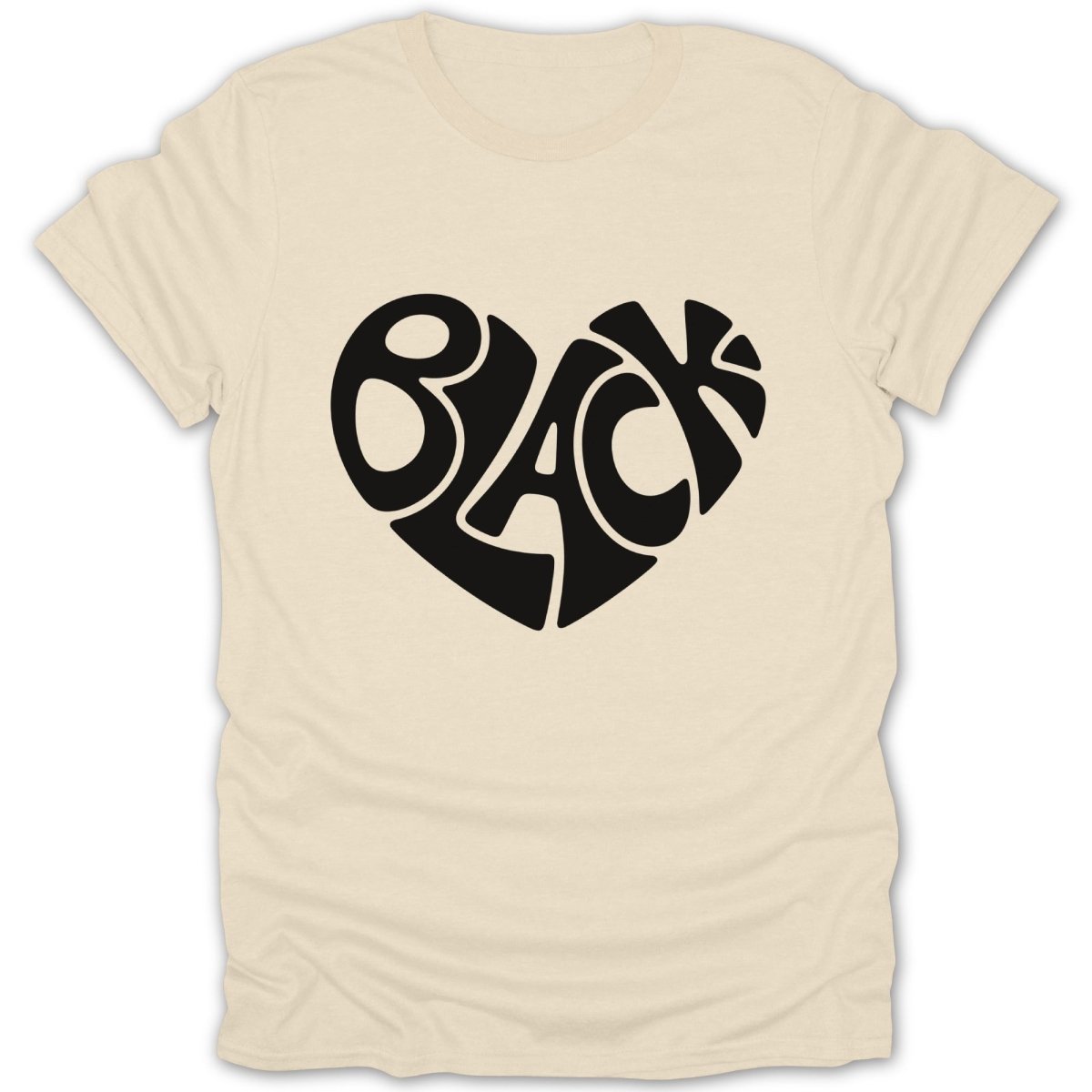 Black Love Heart Tee - Zion Threadz