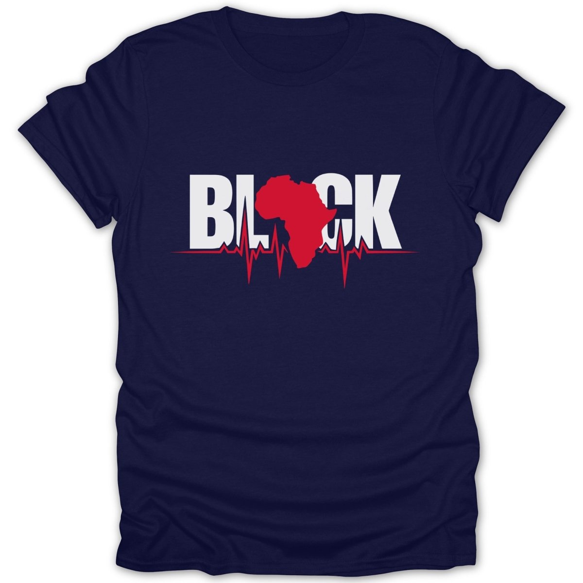 Black Africa Heartbeat Tee - Zion Threadz