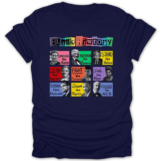 Black History Month Famous Leaders Tee - Zion Threadz