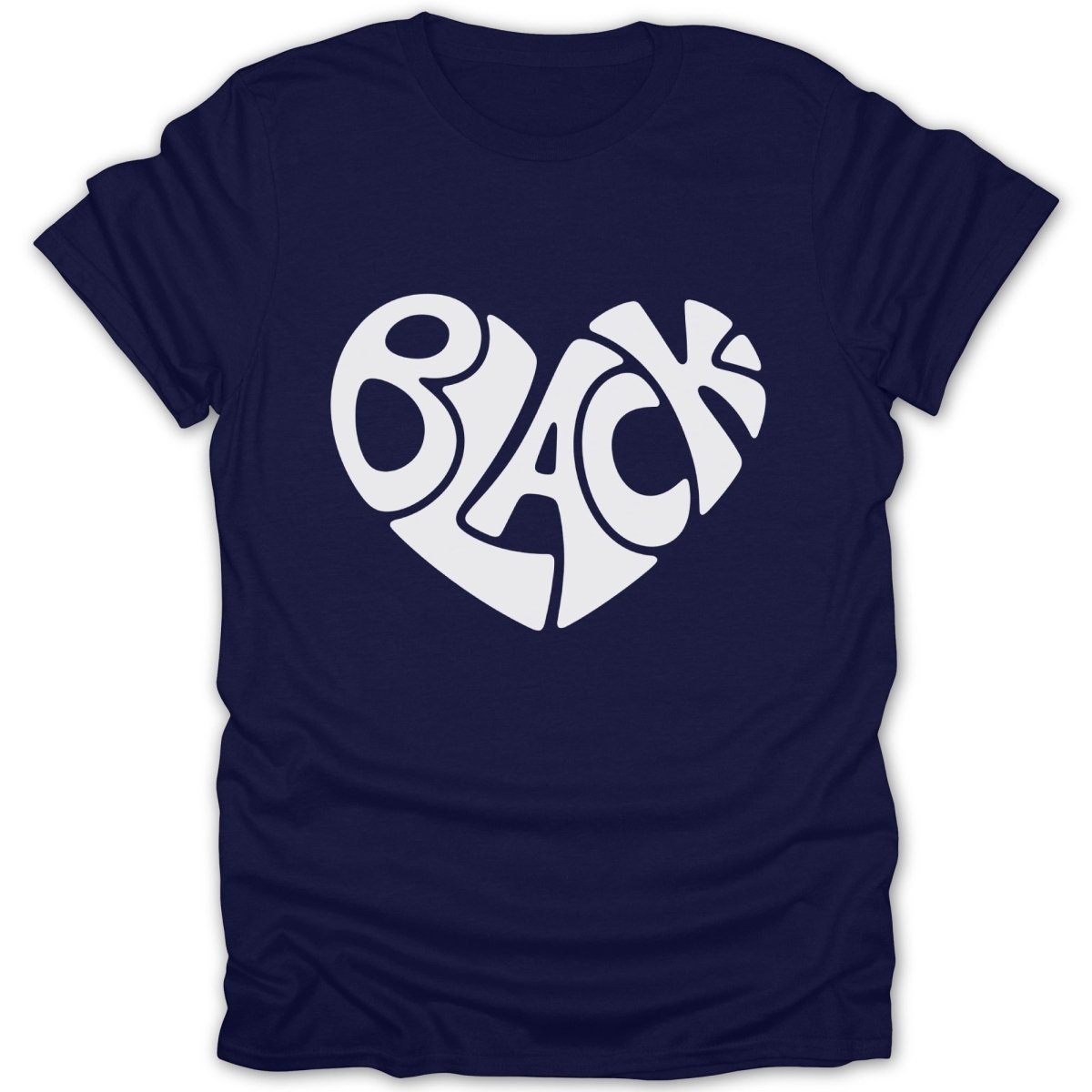 Black Love Heart Tee - Zion Threadz