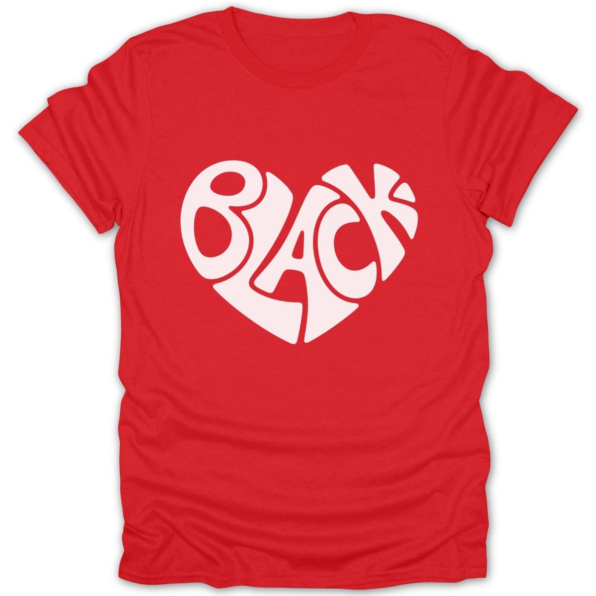 Black Love Heart Tee - Zion Threadz