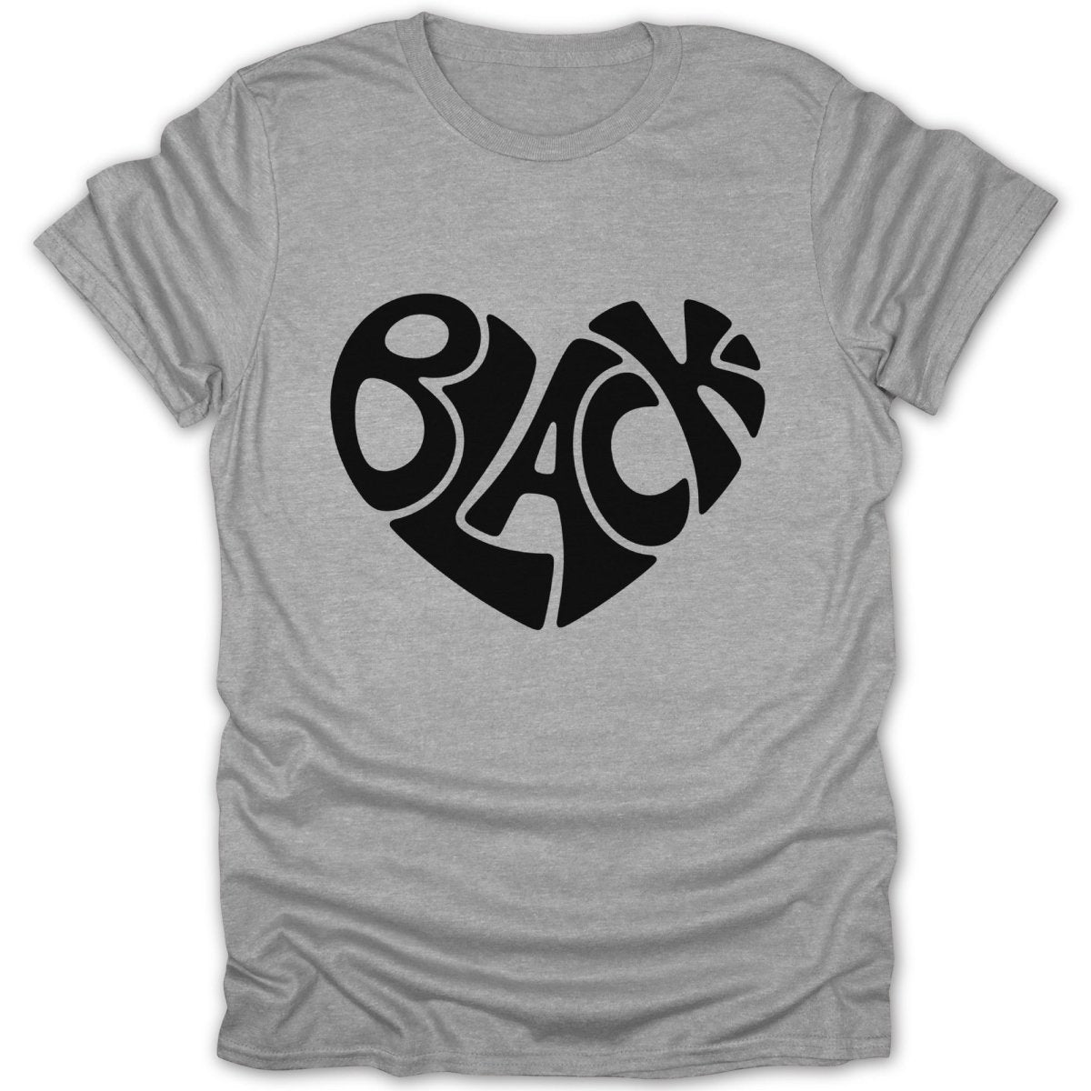 Black Love Heart Tee - Zion Threadz