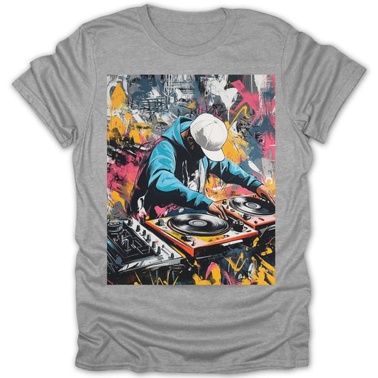 Vibrant DJ Action & Graffiti Tee - Zion Threadz