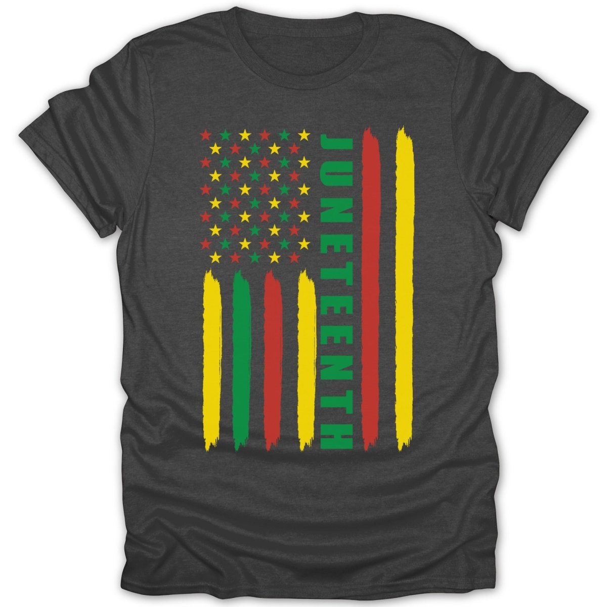 Juneteenth Flag Vert Tee - Zion Threadz
