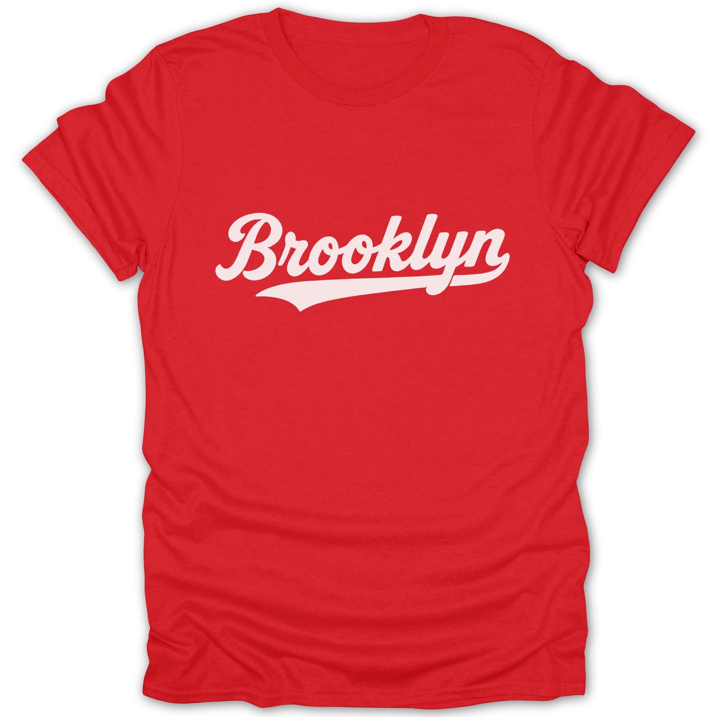 Brooklyn Script Red Casual Graphic T-Shirt product type