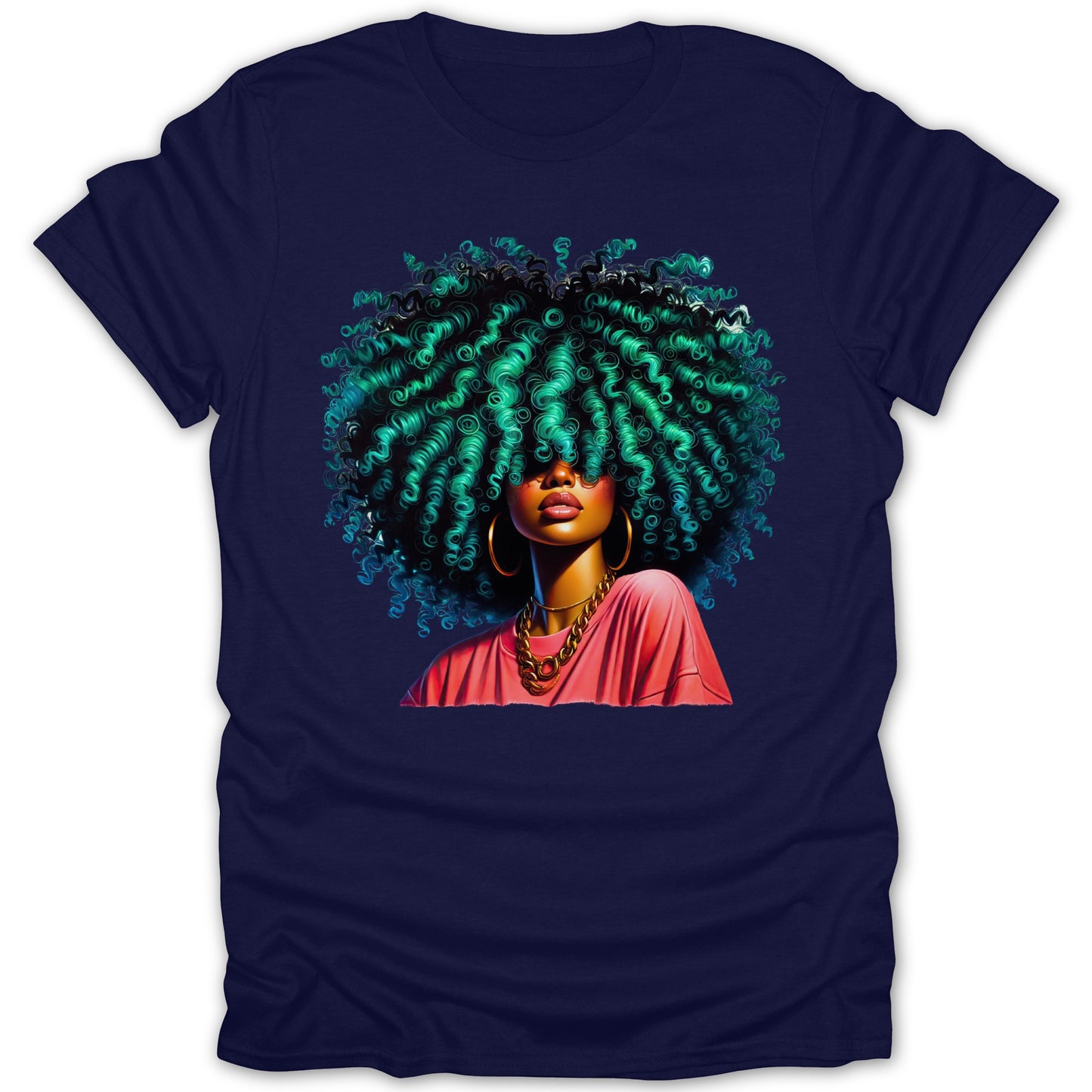 Bold Afro Lady Printed Graphic T-shirt product type