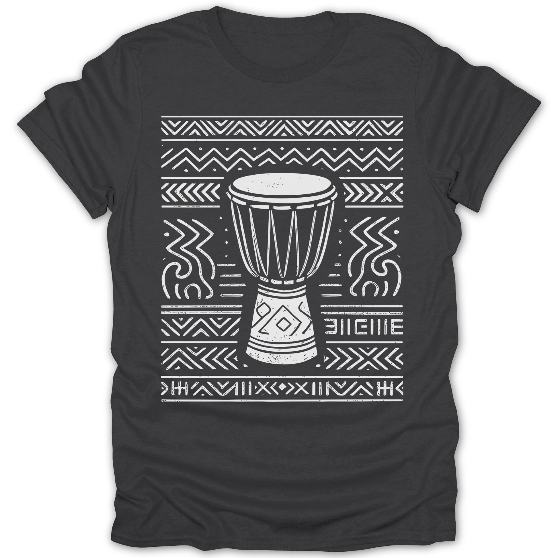 Traditional Drum Print Graphic T-shirt Unique Clothing product