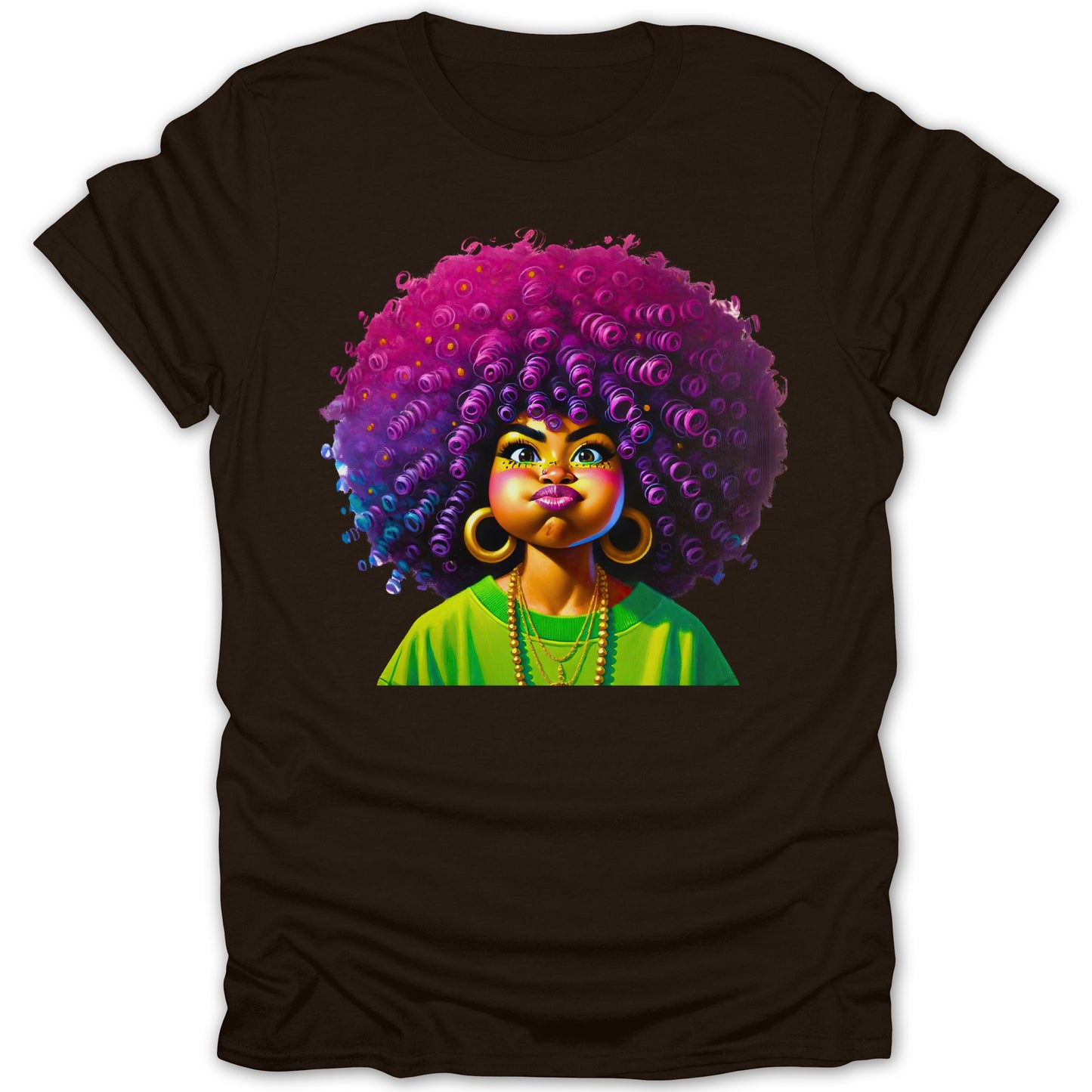 Vibrant Artistic Afro Woman Graphic T-Shirt product