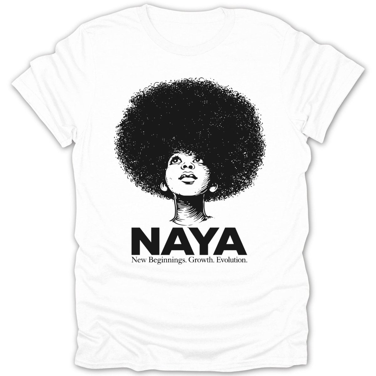 Naya Afro Girl New Beginnings Tee - Zion Threadz