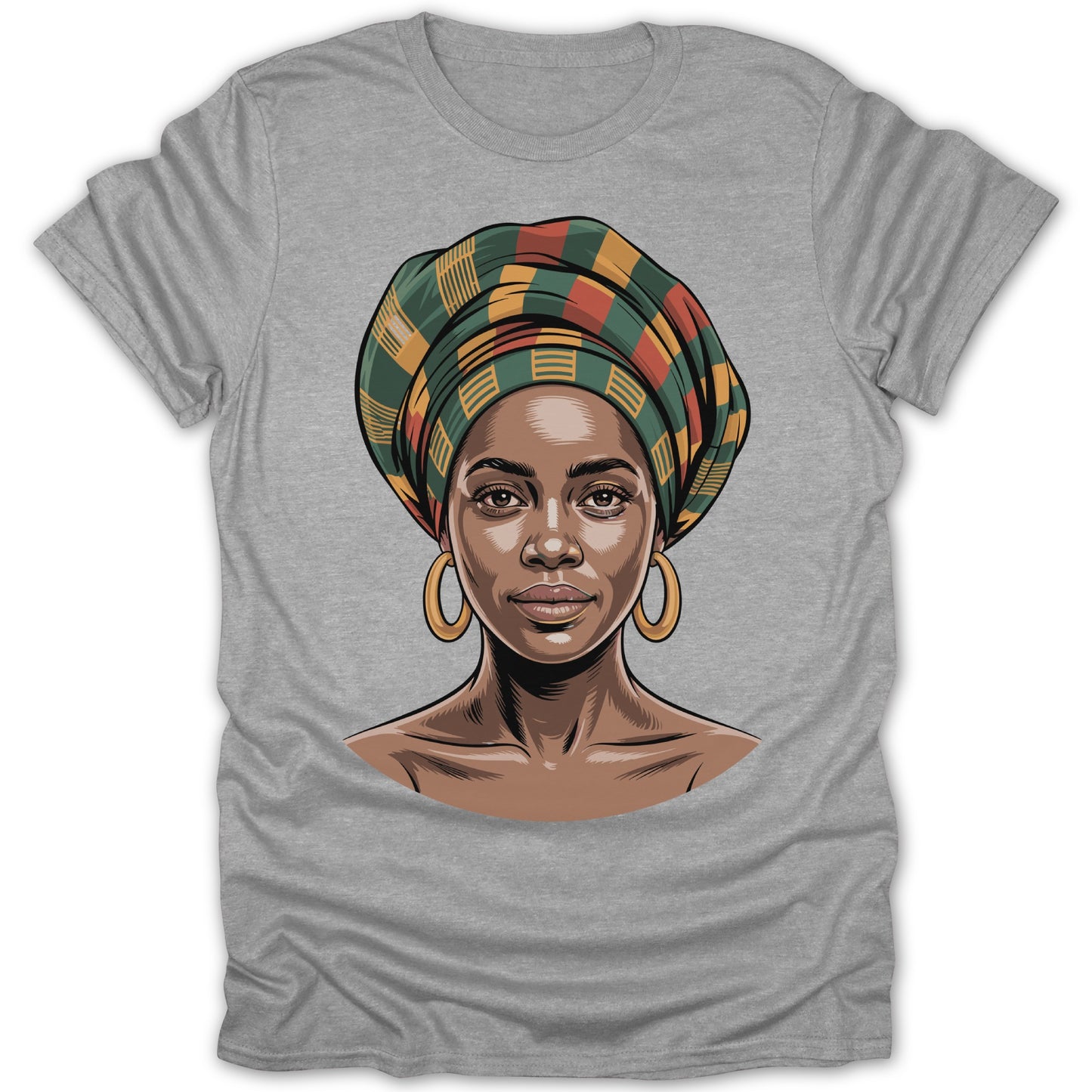 Bold African Woman Illustration Design TShirt