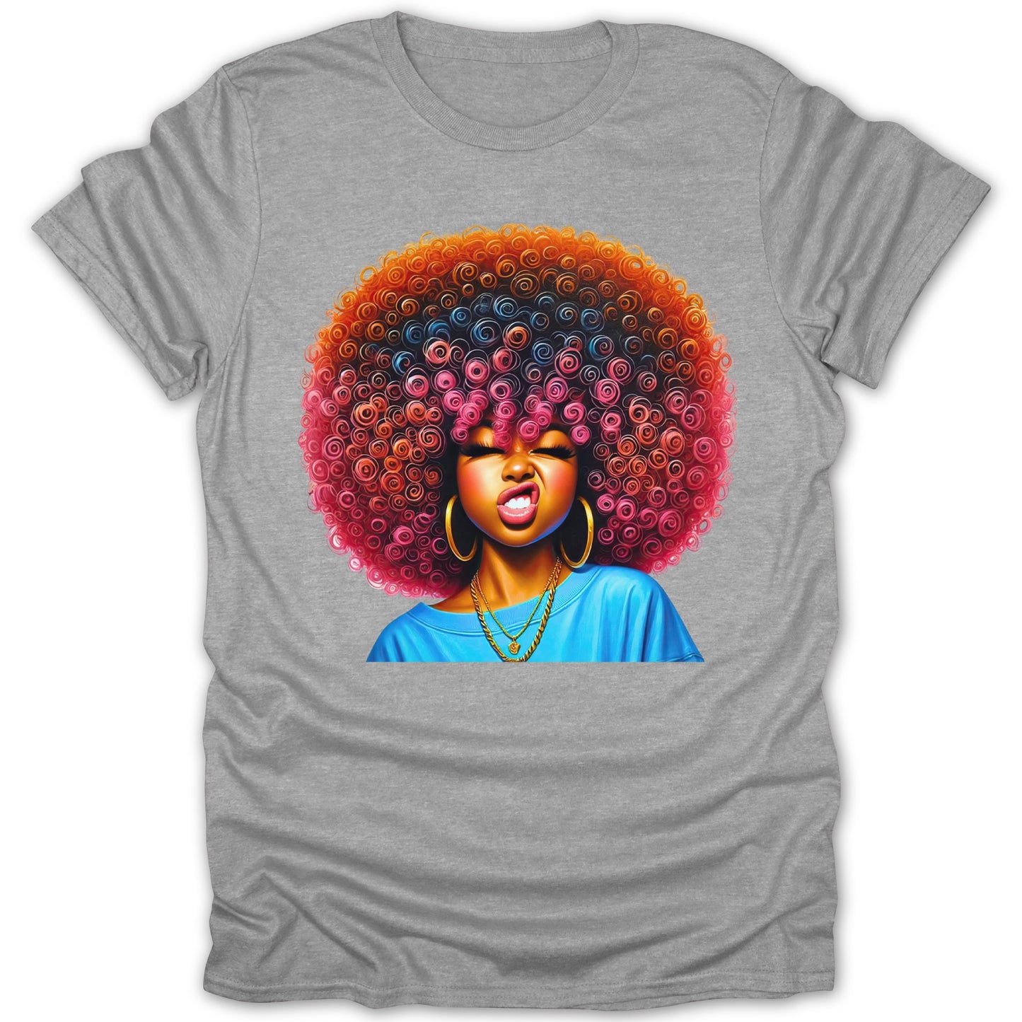 Colorful Afro Artwork Graphic Tee product type