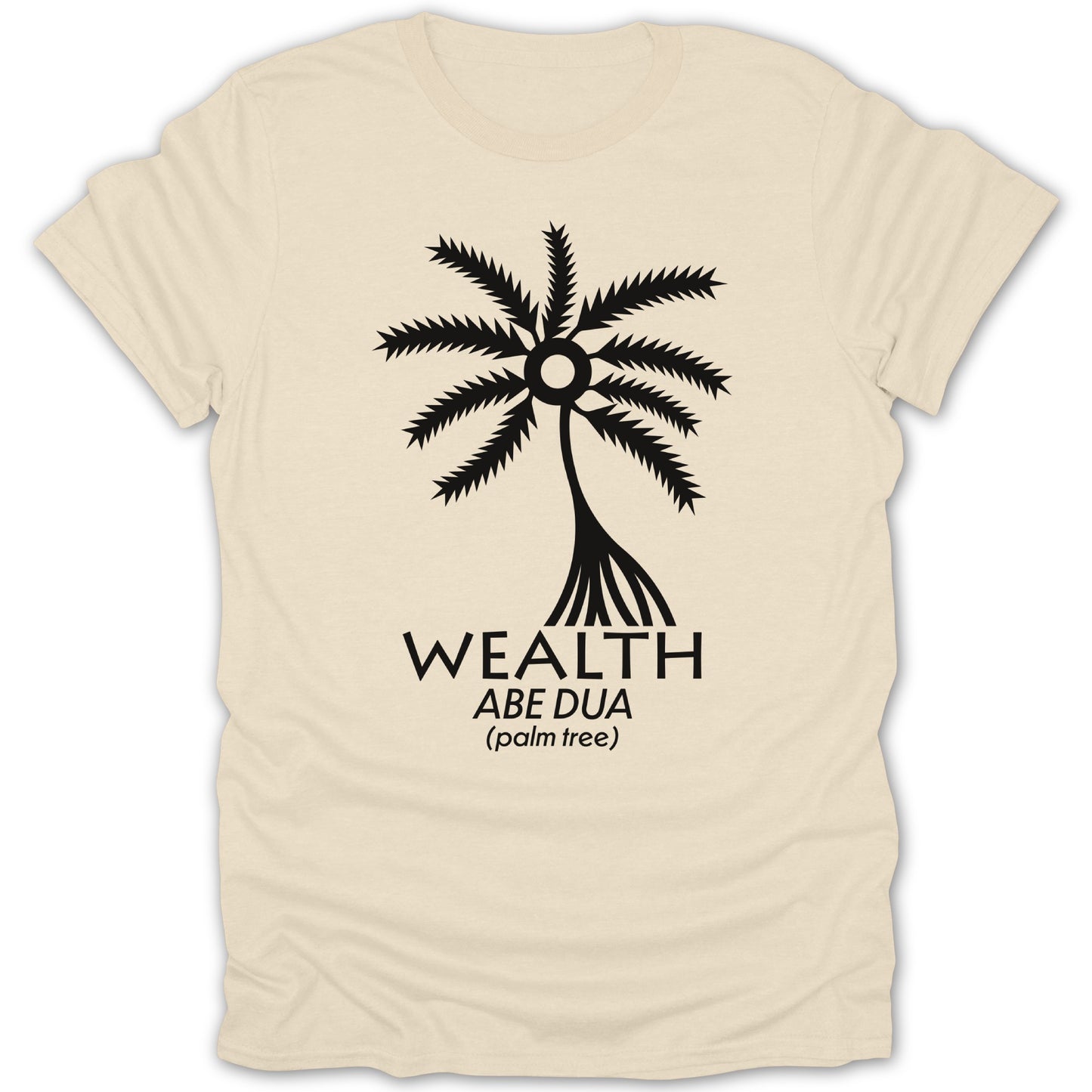WEALTH ABE DUA palm tree design on t-shirt product