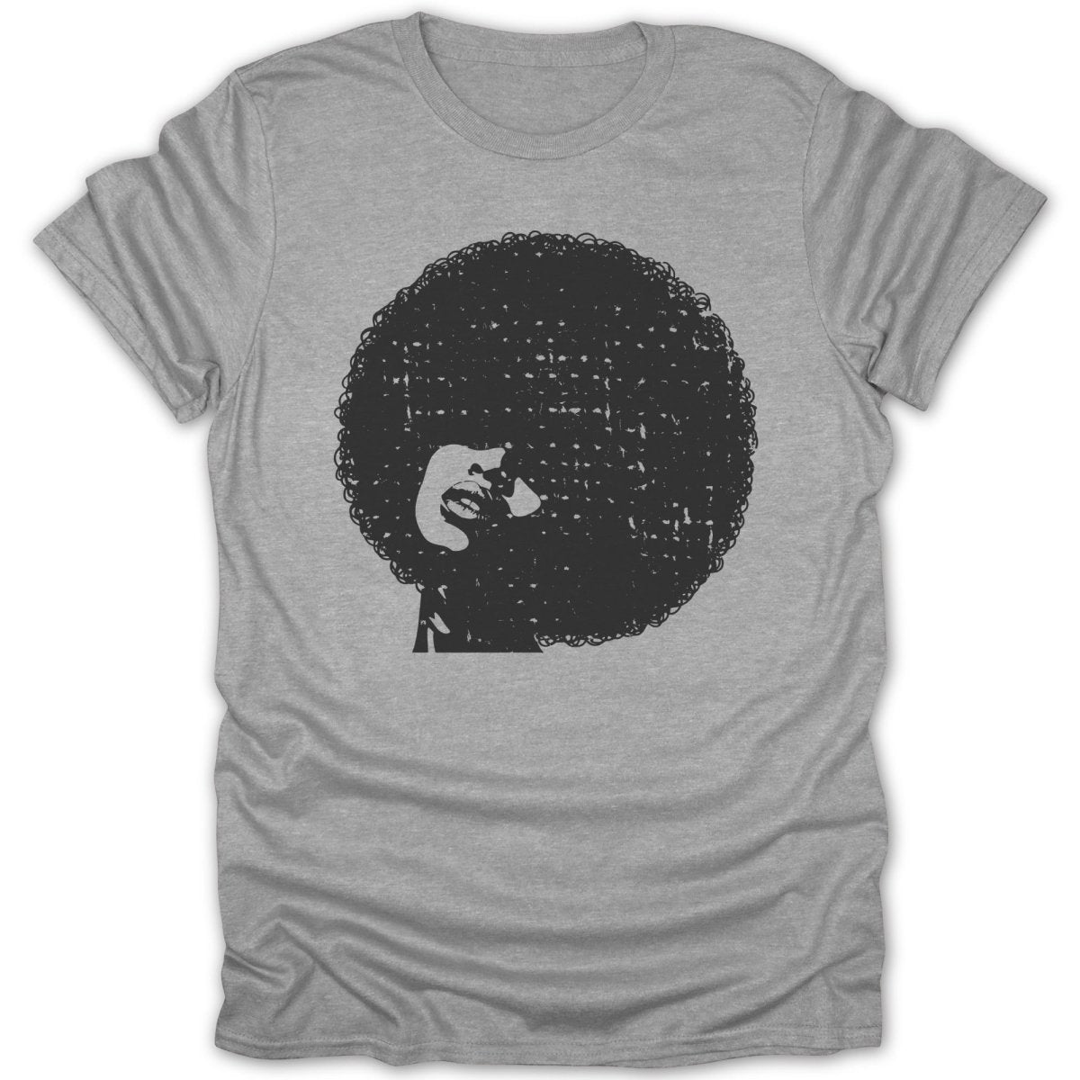 Afro Woman Retro Distressed Tee - Zion Threadz