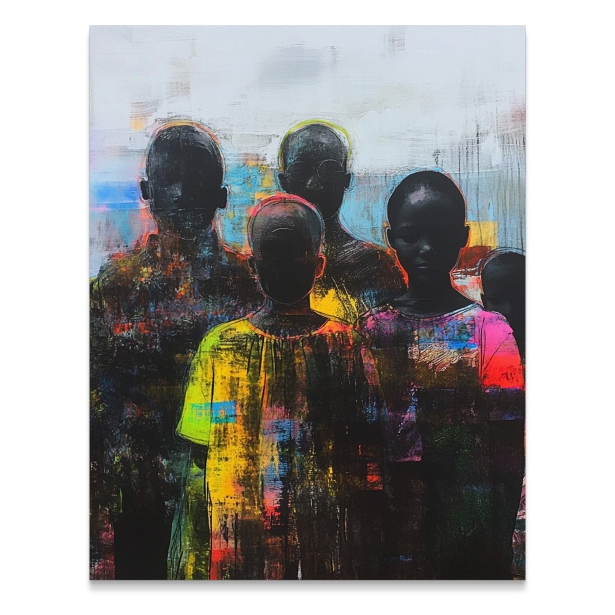 Abstract Figures Portrait Contemporary Art For Your Poster - Zion Threadz