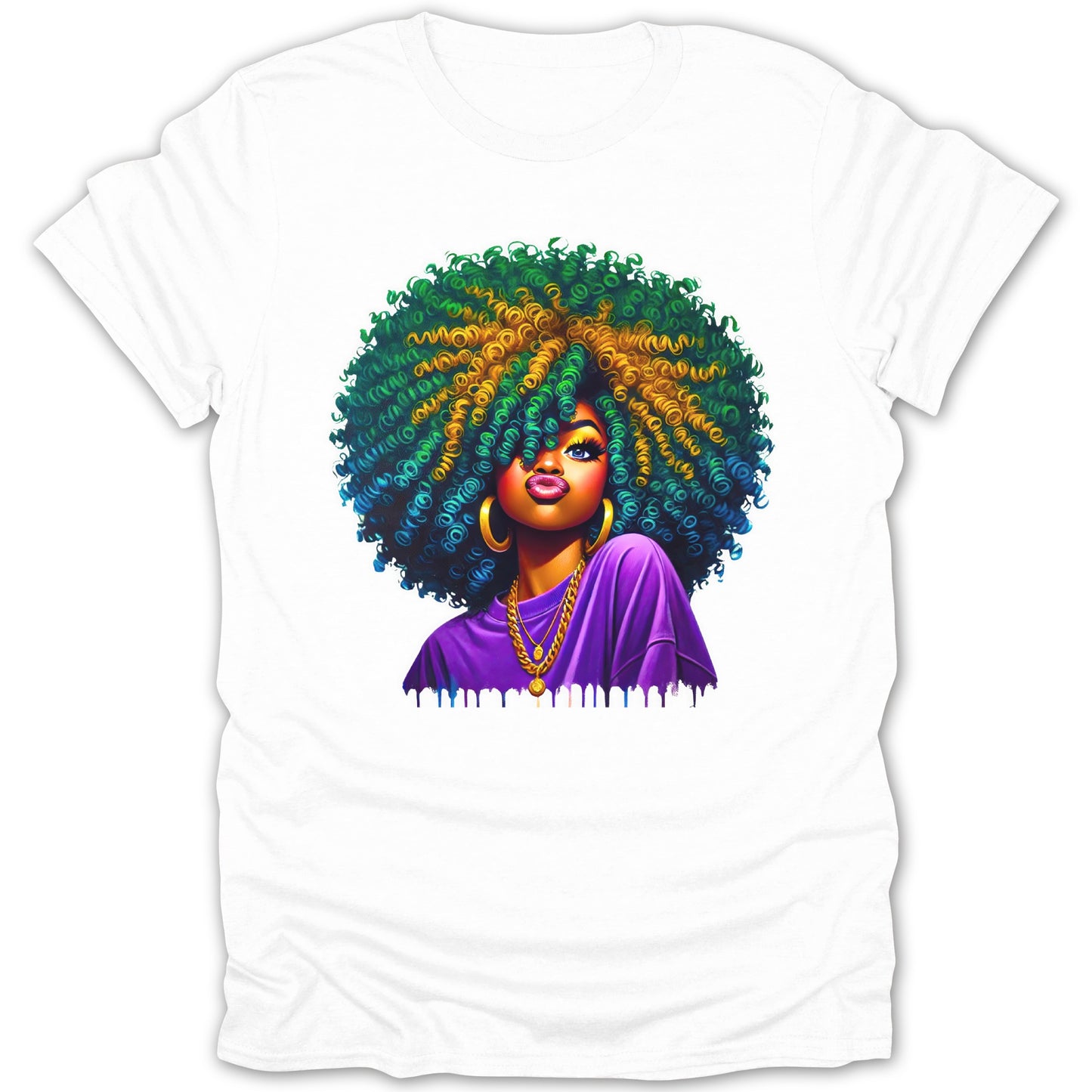Colorful Artistic Afro Woman Design T-shirt product
