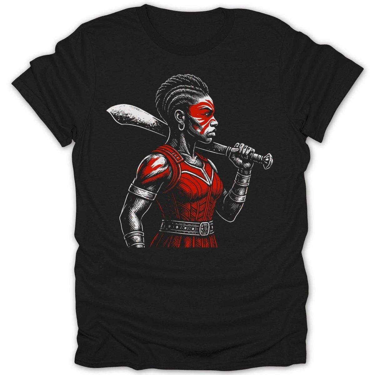 Fierce Kpojito (Woman King) Warrior Paint Tee - Zion Threadz