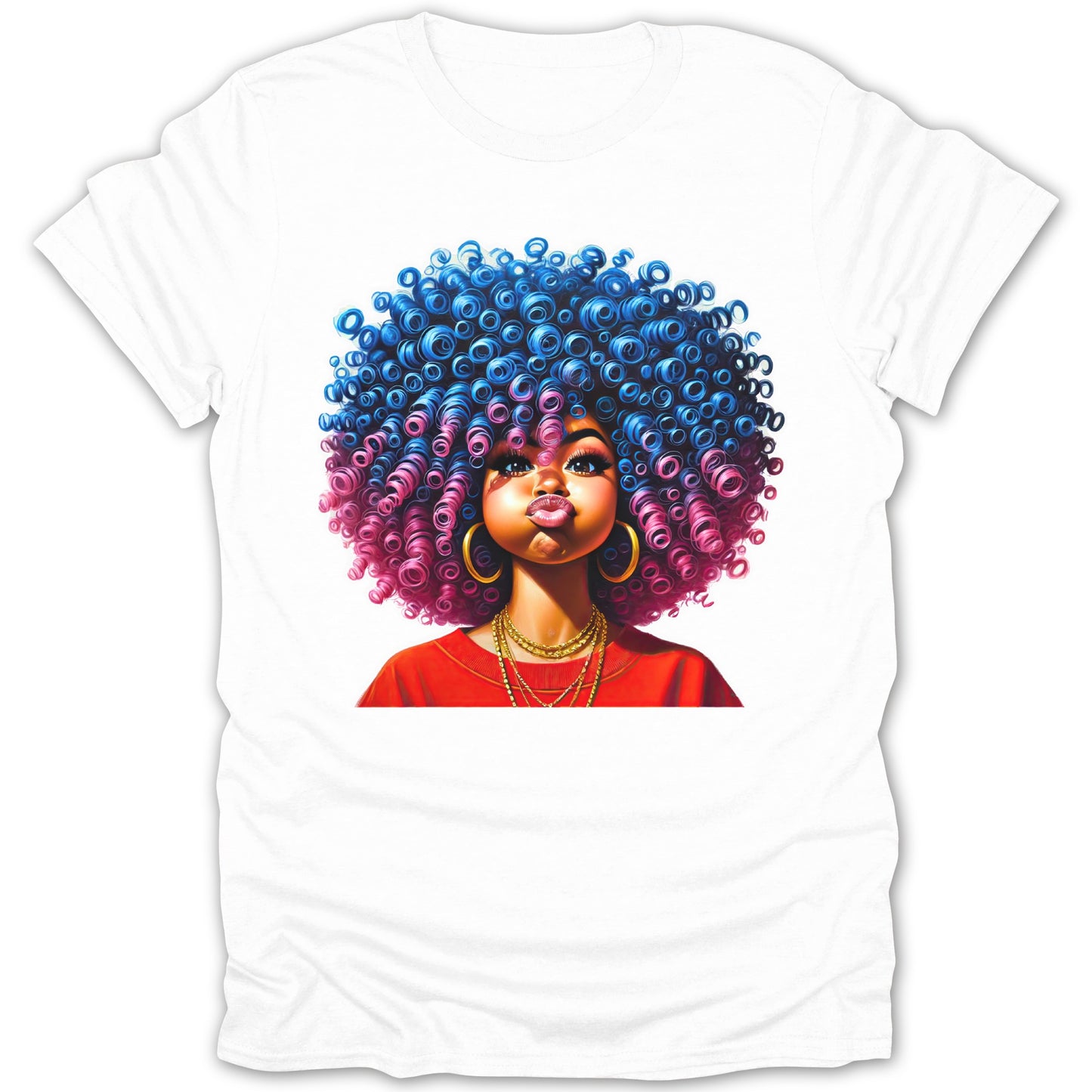 Vibrant Colorful Afro Art Printed T-Shirt product