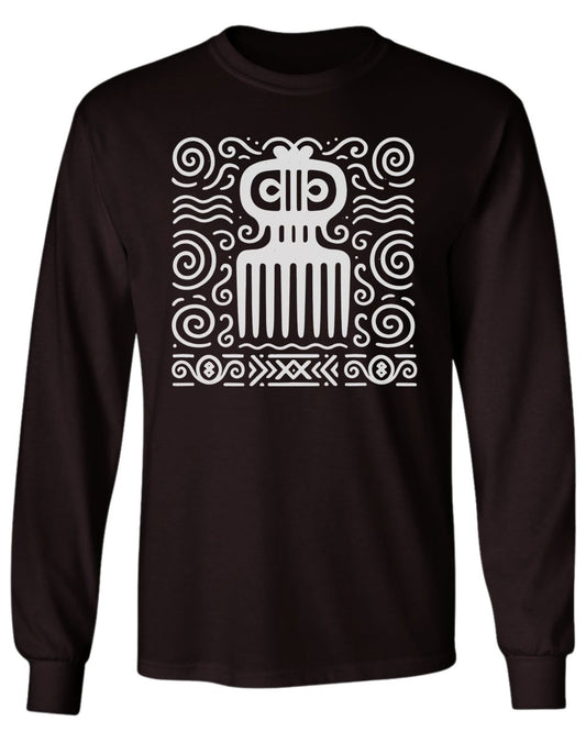 Adinkra Comb Pattern Long Sleeve - Zion Threadz