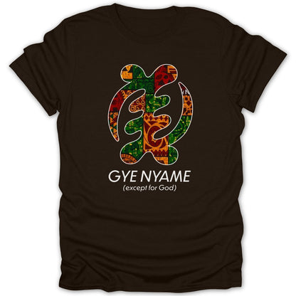 Adinkra Gye Nyame Pattern 1 & Text Tee - Zion Threadz