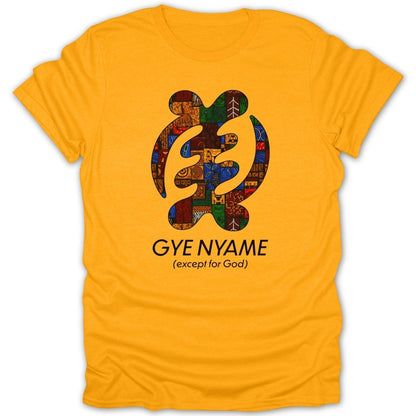 Adinkra Gye Nyame Pattern 2 & Text Tee - Zion Threadz