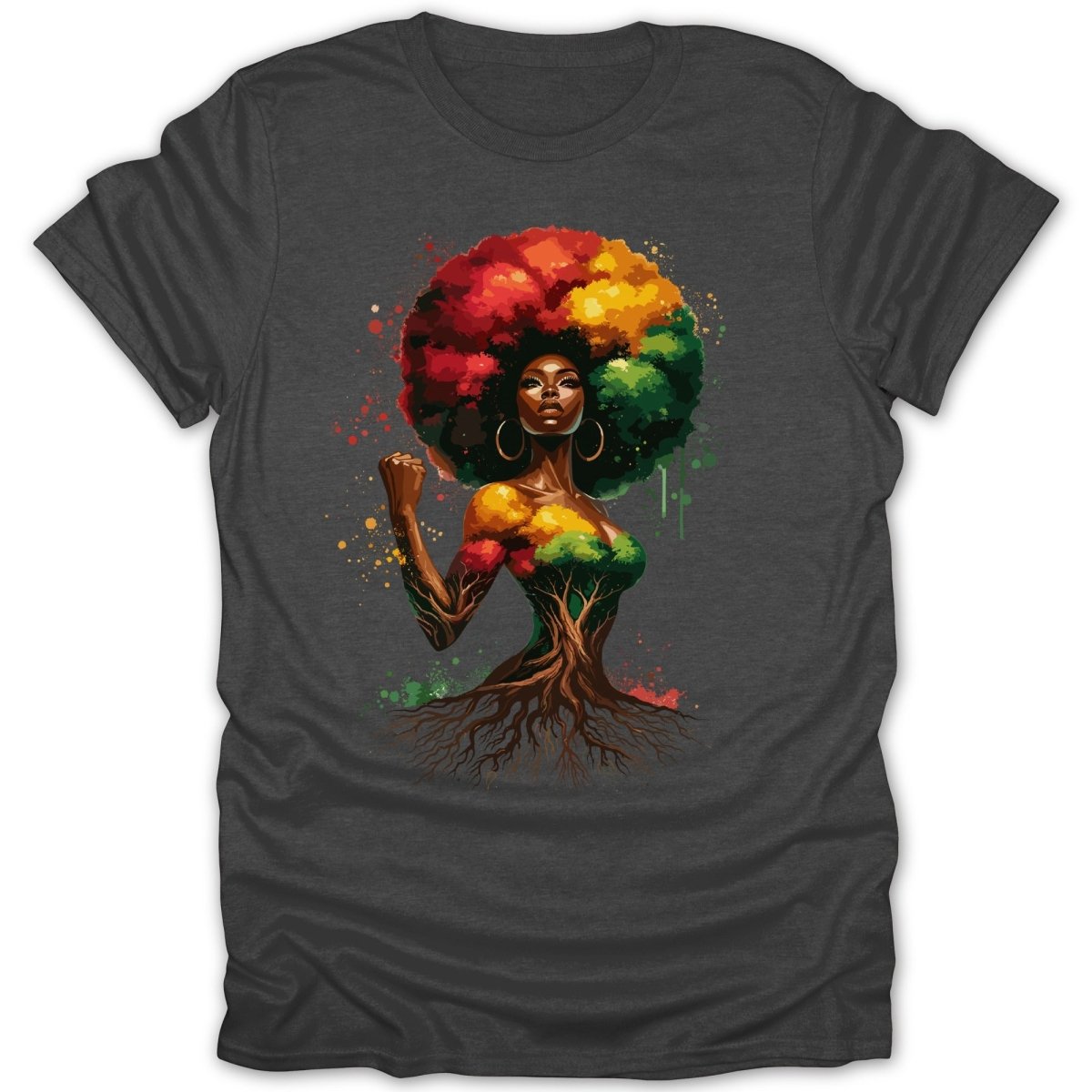 Afro Tree Woman 2 Tee - Zion Threadz