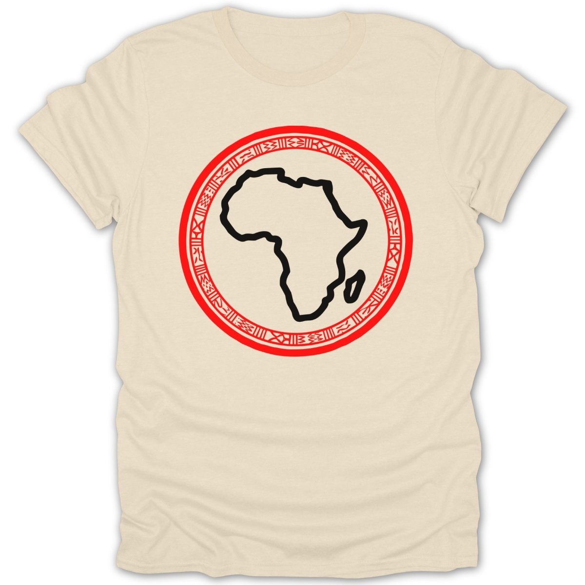Africa Emblem Red Ring 2 Tee - Zion Threadz