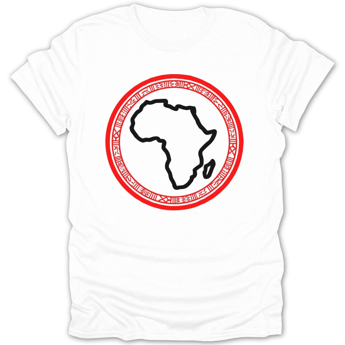 Africa Emblem Red Ring 2 Tee - Zion Threadz