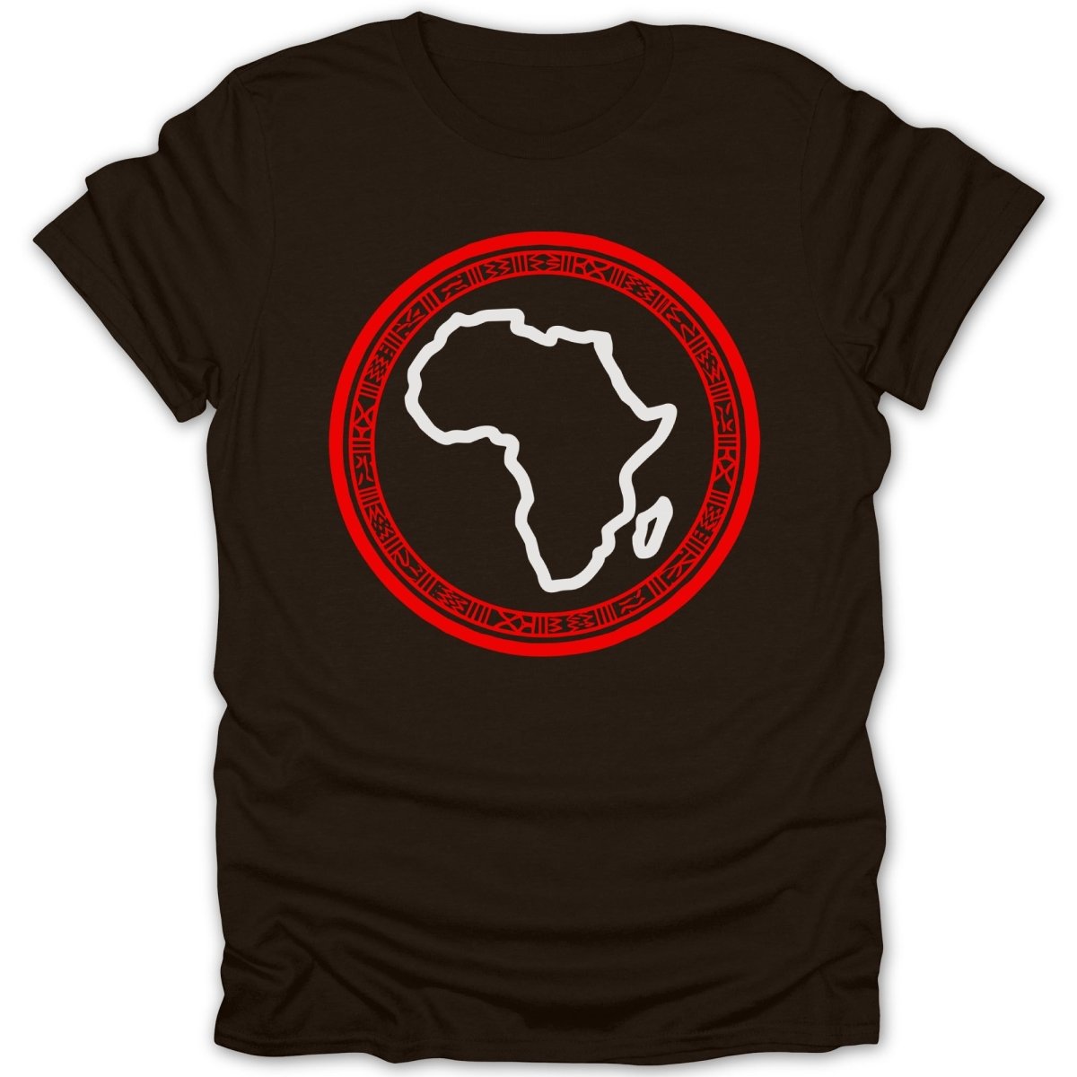 Africa Emblem Red Ring 2 Tee - Zion Threadz