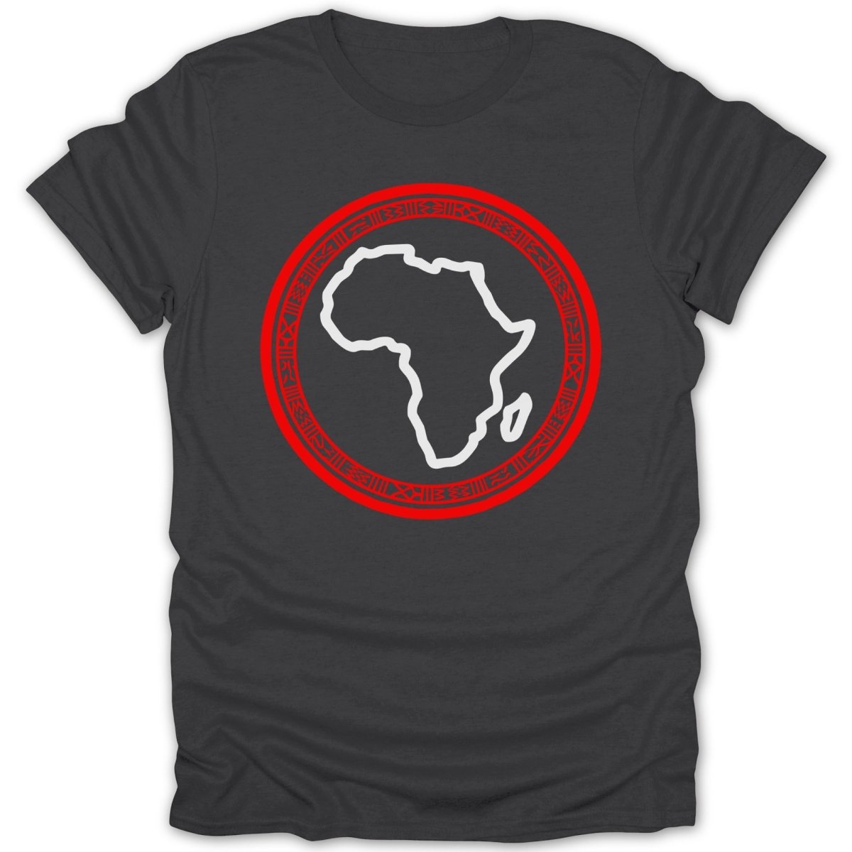 Africa Emblem Red Ring 2 Tee - Zion Threadz