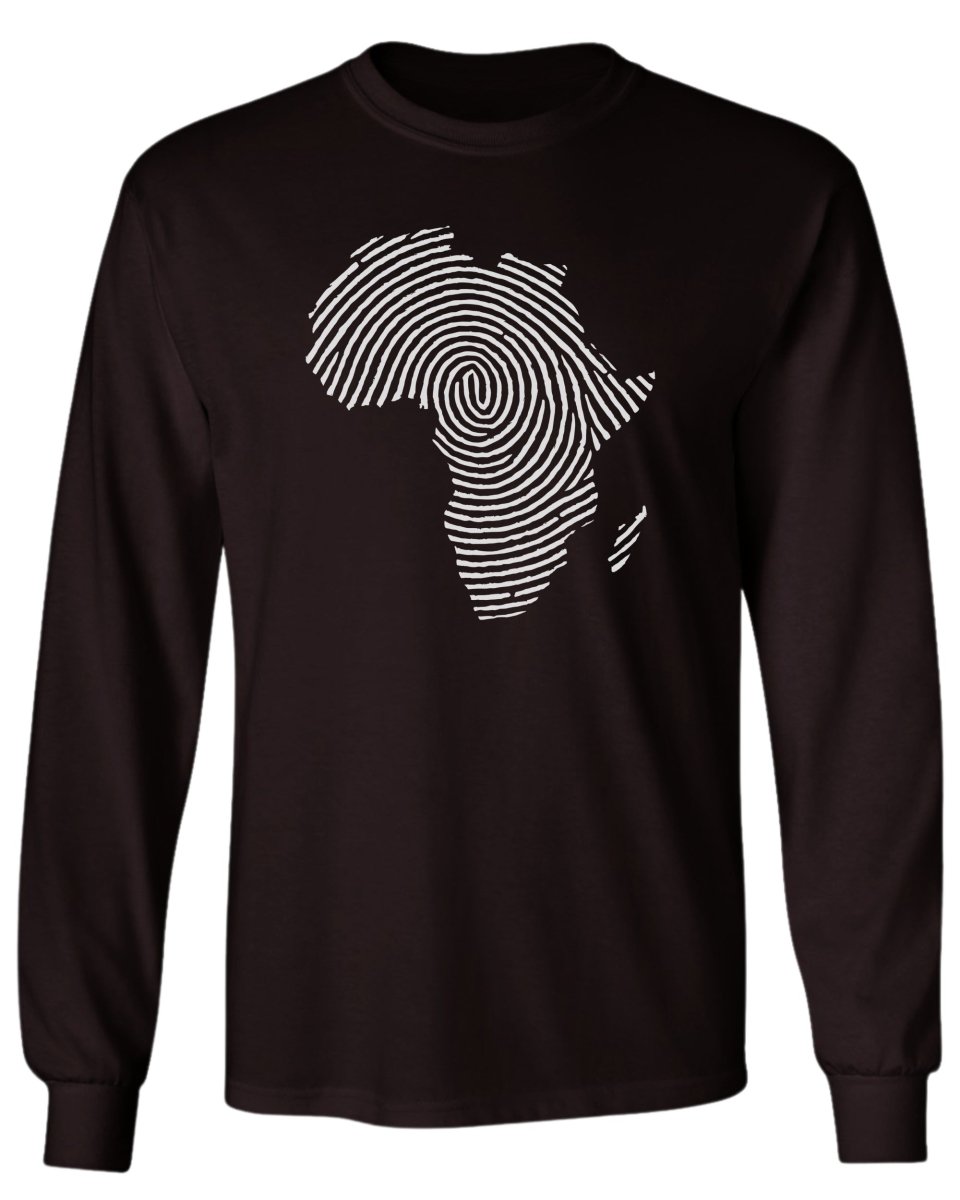 Africa Fingerprint BW Long Sleeve - Zion Threadz
